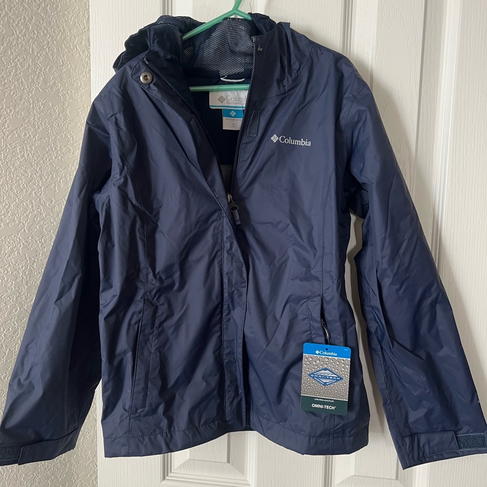 NWT Columbia Arcadia II Raincoat Jacket size Small 7/8